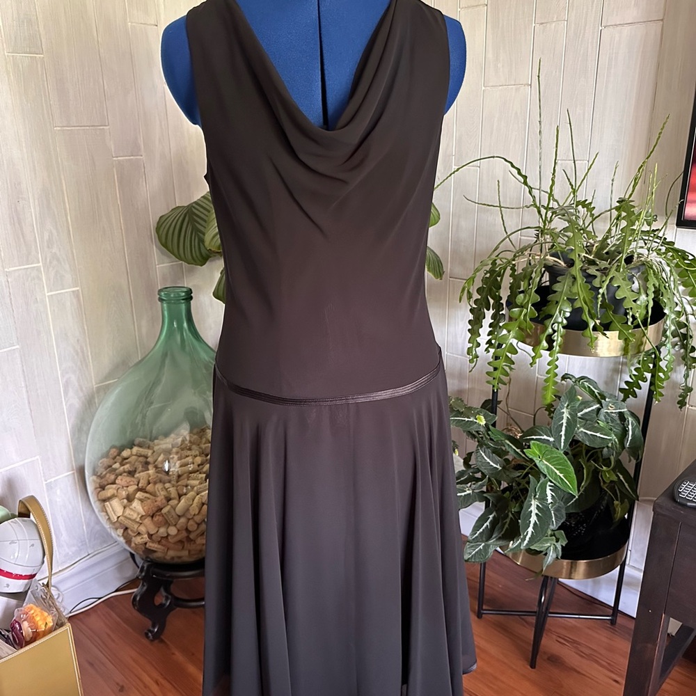 Liz Claiborne Gray Sleeveless Cowl Neck Sundress